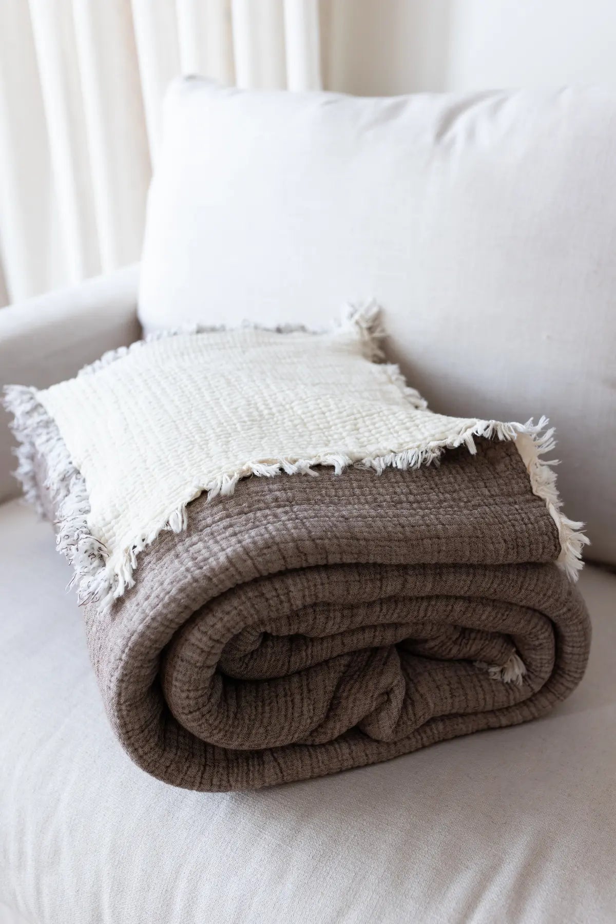 Airy layers that soften with time.