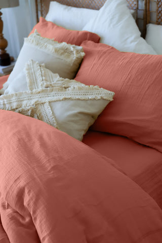 Soft Muslin Cotton Plain Color Duvet Cover