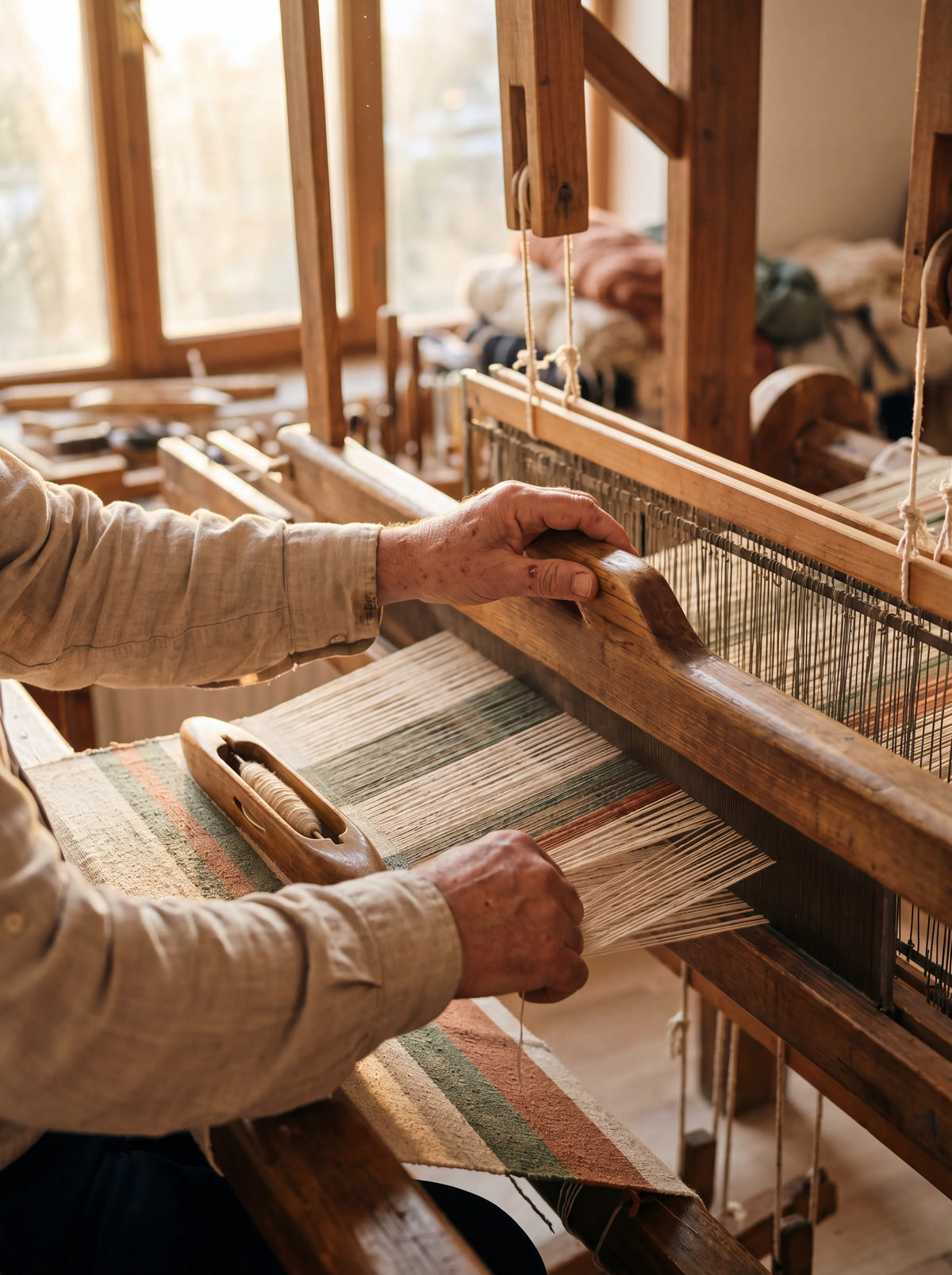 2,500 years of weaving, three generations of hands.