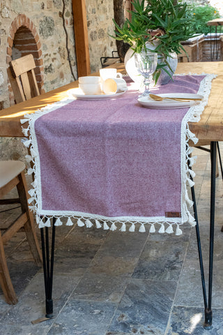 Cotton Colorful Decorative Tassel Table Runner