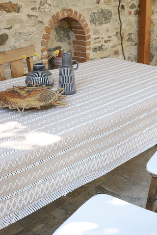 Cotton Knitted Lace Colorful Patterned Tablecloth