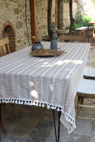 Cotton Knitted Lace Colorful Patterned Tablecloth