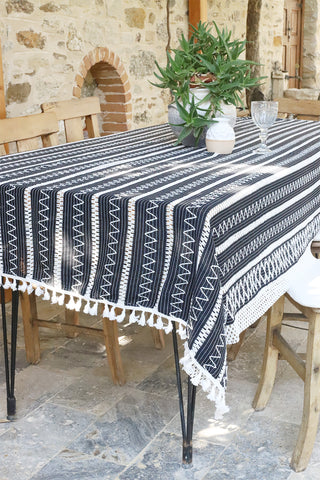 Cotton Knitted Lace Colorful Patterned Tablecloth