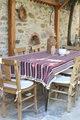 Cotton Knitted Lace Colorful Patterned Tablecloth