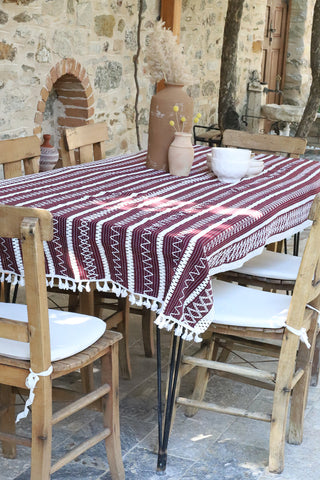 Cotton Knitted Lace Colorful Patterned Tablecloth