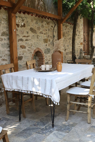 Cotton Knitted Lace Colorful Patterned Tablecloth