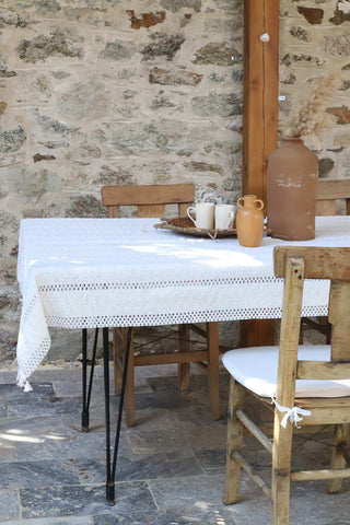 Cotton Knitted Lace Colorful Patterned Tablecloth