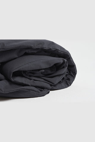 Handwoven stonewashed cotton linen duvet cover in Anthracite - Vivamaison Denizli OEKO-TEX certified