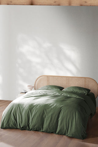 Handwoven stonewashed cotton linen duvet cover in Natural - Vivamaison Denizli OEKO-TEX certified