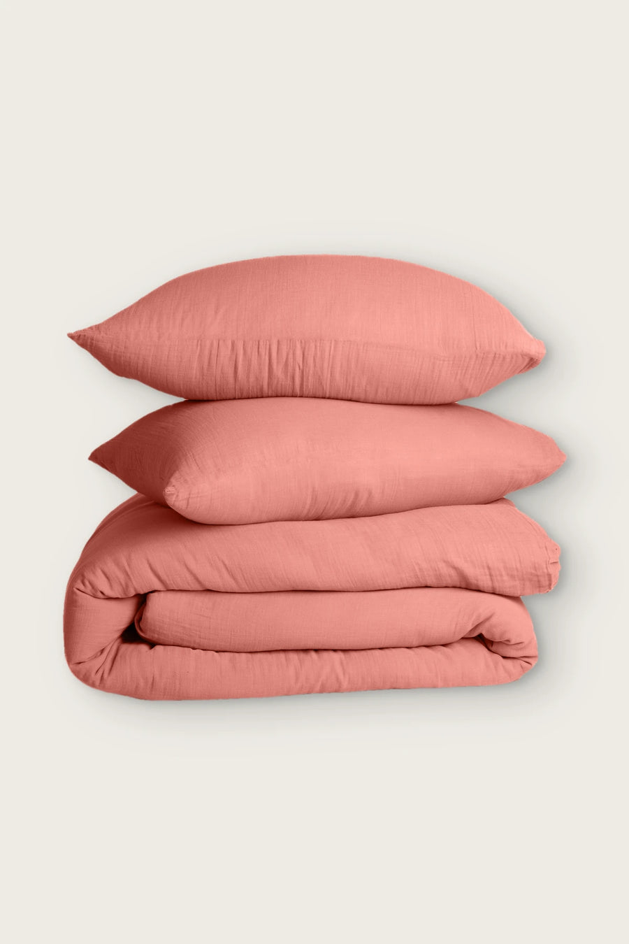 Crinkle Muslin Turkish Cotton Duvet Cover - OEKO-TEX - Terracotta