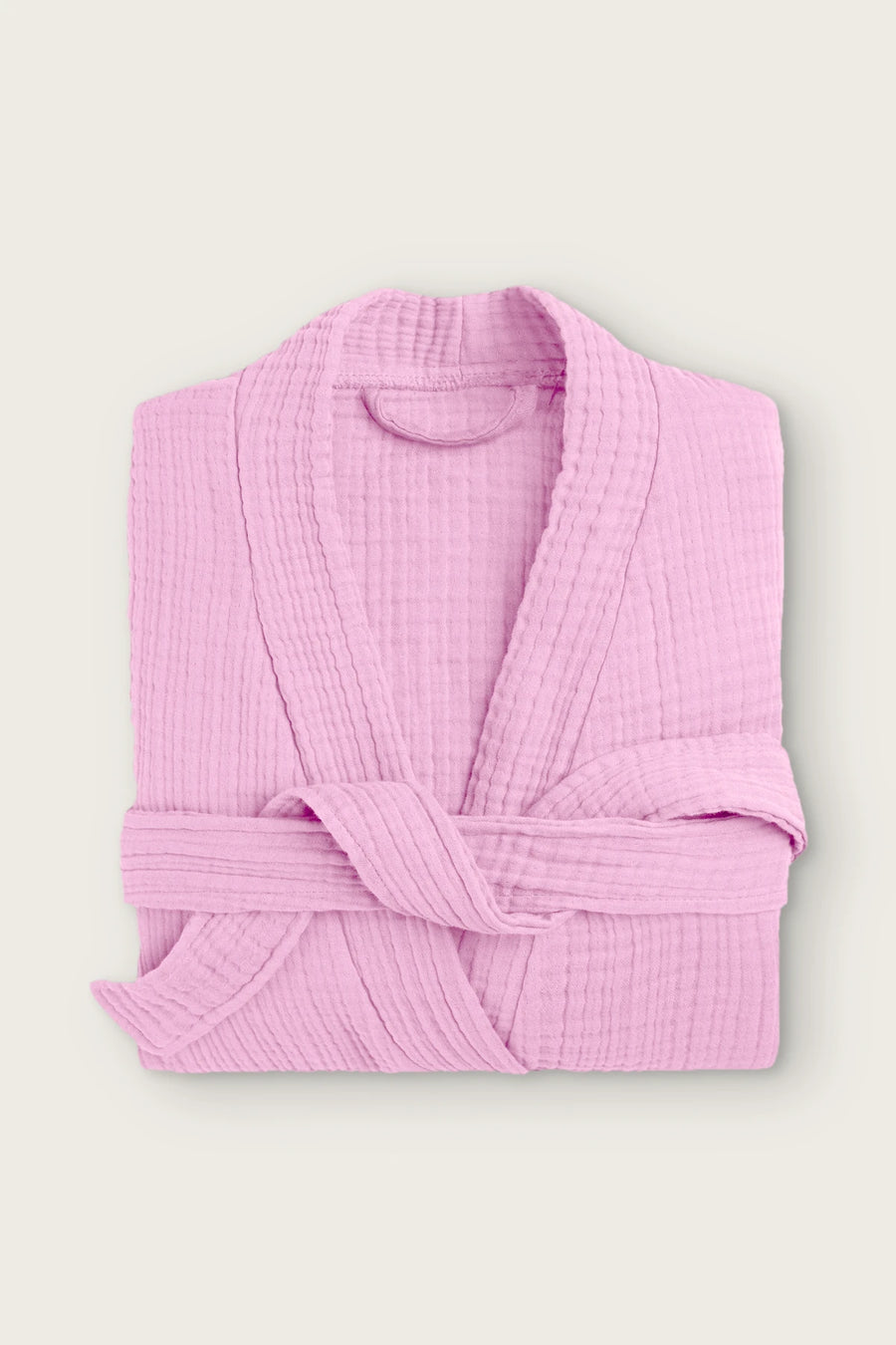Handwoven 4-Layer Muslin Turkish Cotton Bathrobe - OEKO-TEX - Pink