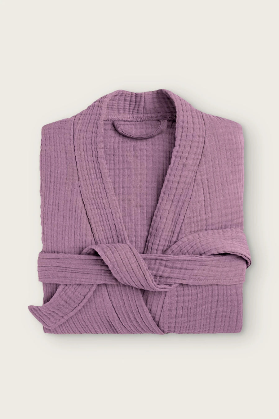 Handwoven 4-Layer Muslin Turkish Cotton Bathrobe - OEKO-TEX - Plum