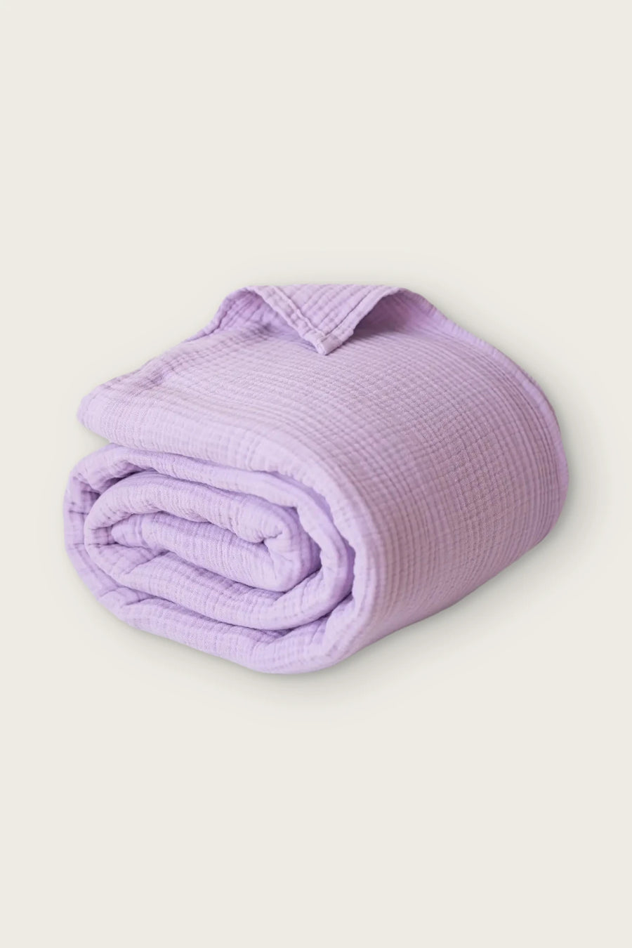 Lightweight 4-Layer Muslin Cotton Coverlet - OEKO-TEX - Lilac