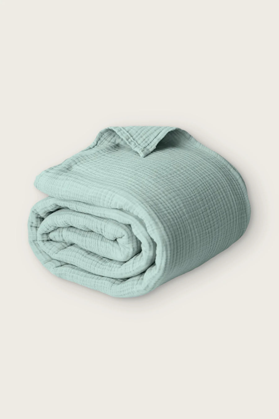 Lightweight 4-Layer Muslin Cotton Coverlet - OEKO-TEX - Sage Green