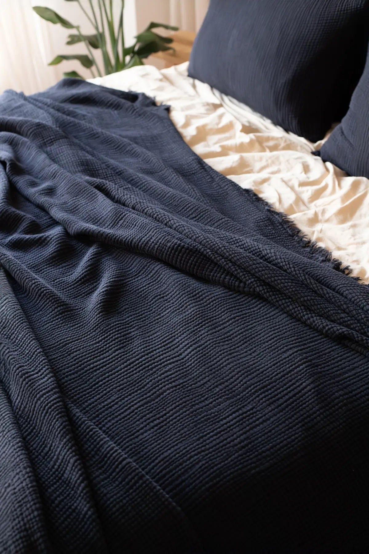 Airy layers that soften with time.