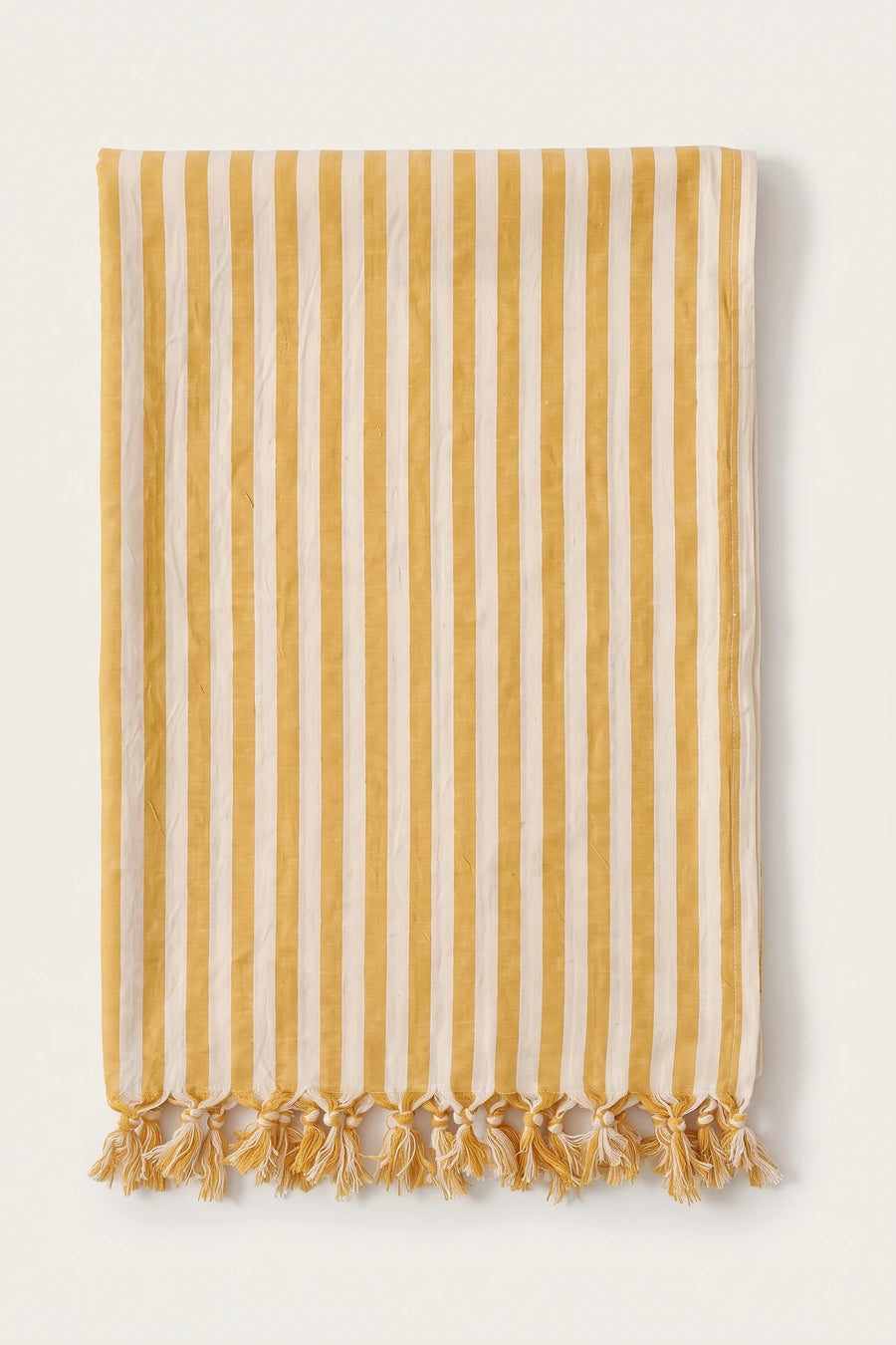 Classic Striped Turkish Cotton Peshtemal Towel - OEKO-TEX - Yellow