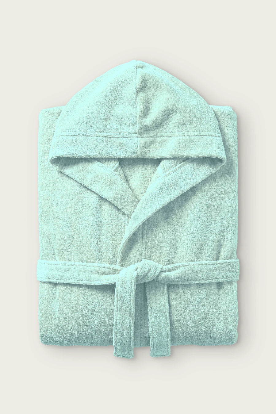 Handwoven Natural Turkish Cotton Terry Bathrobe - OEKO-TEX - Mint