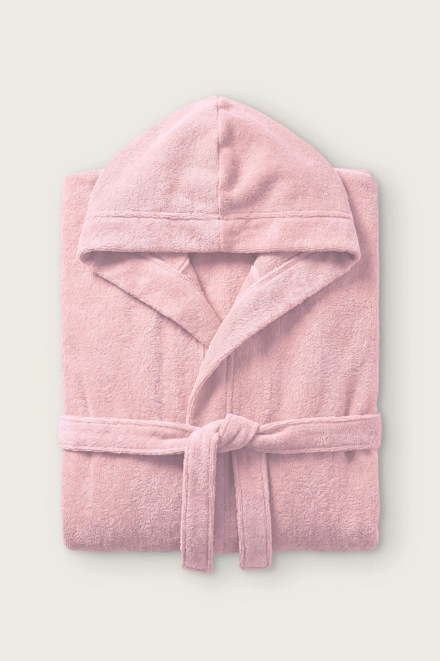 Handwoven Natural Turkish Cotton Terry Bathrobe - OEKO-TEX - Pink