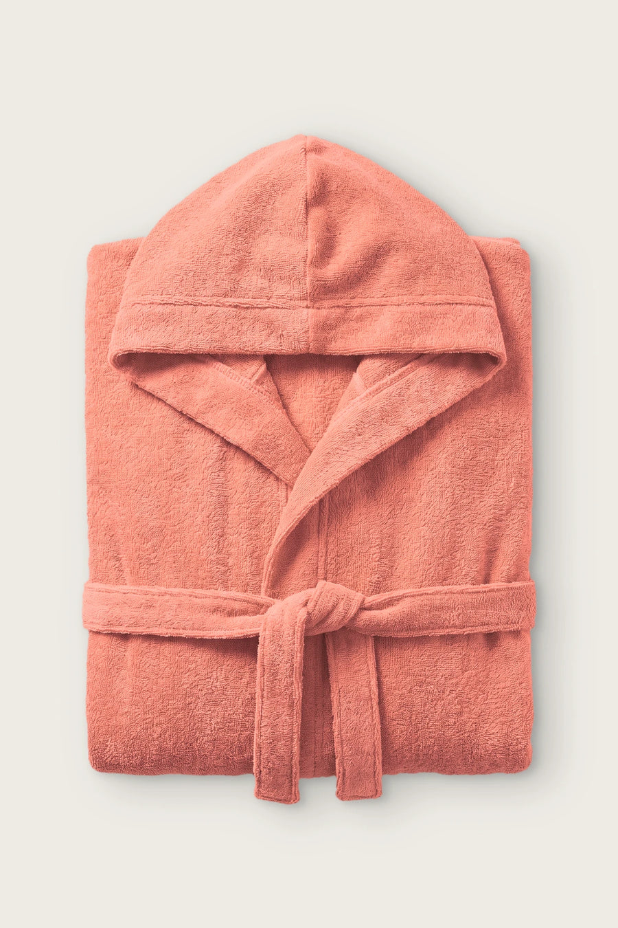 Handwoven Natural Turkish Cotton Terry Bathrobe - OEKO-TEX - Terracotta