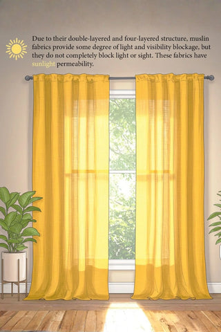 Infographic showing how the cotton weave filters sunlight. Handwoven in Denizli, OEKO-TEX. Vivamaison.