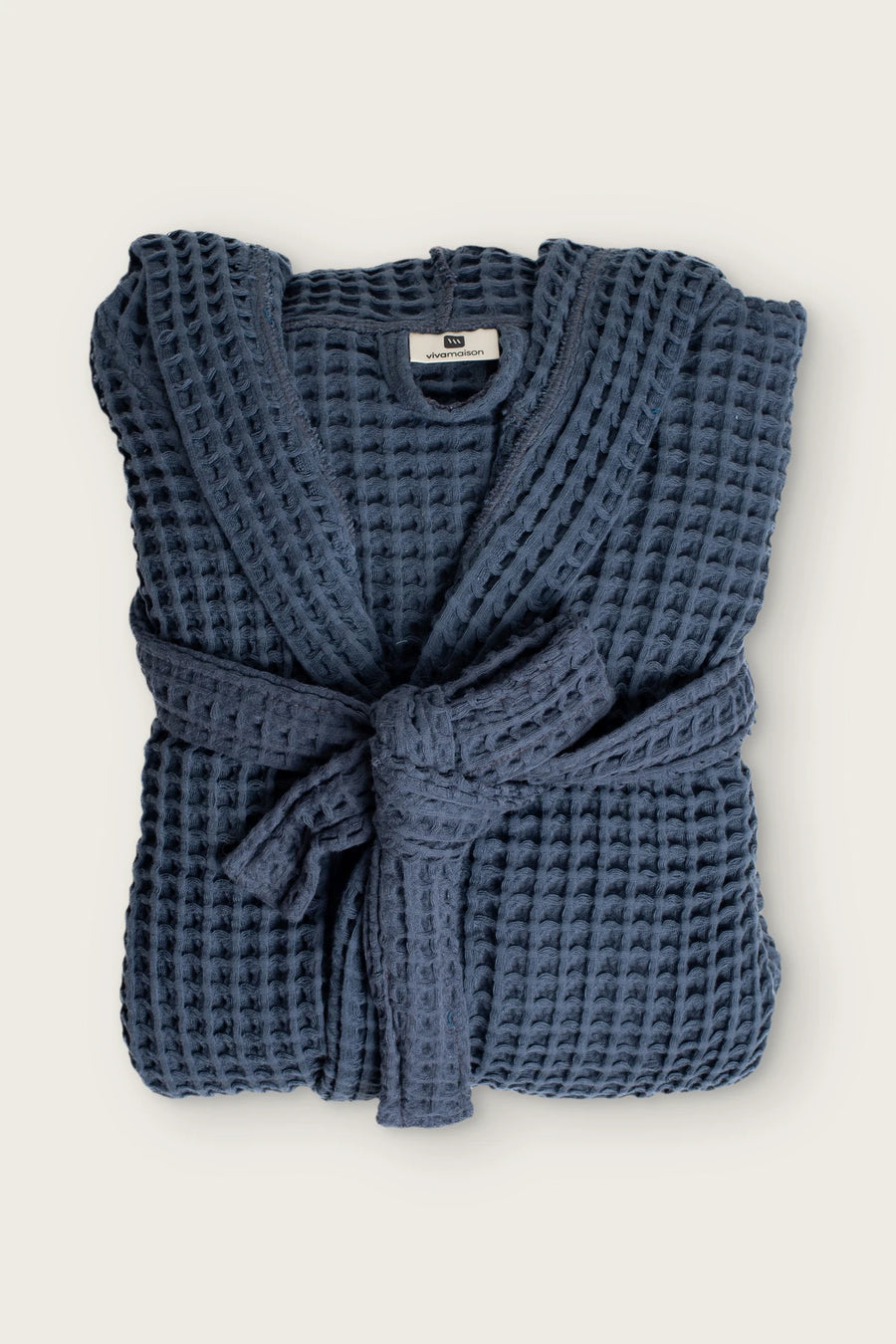 Handwoven Turkish Cotton Waffle Hooded Bathrobe - OEKO-TEX - Anthracite