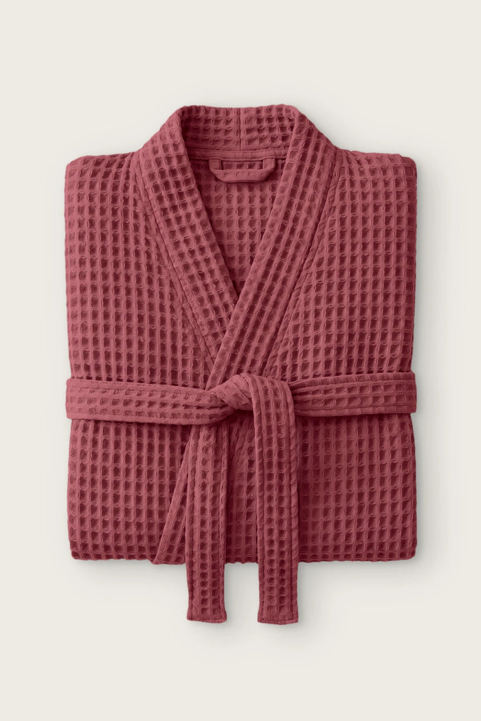 Handwoven Turkish Cotton Waffle Kimono Bathrobe - OEKO-TEX