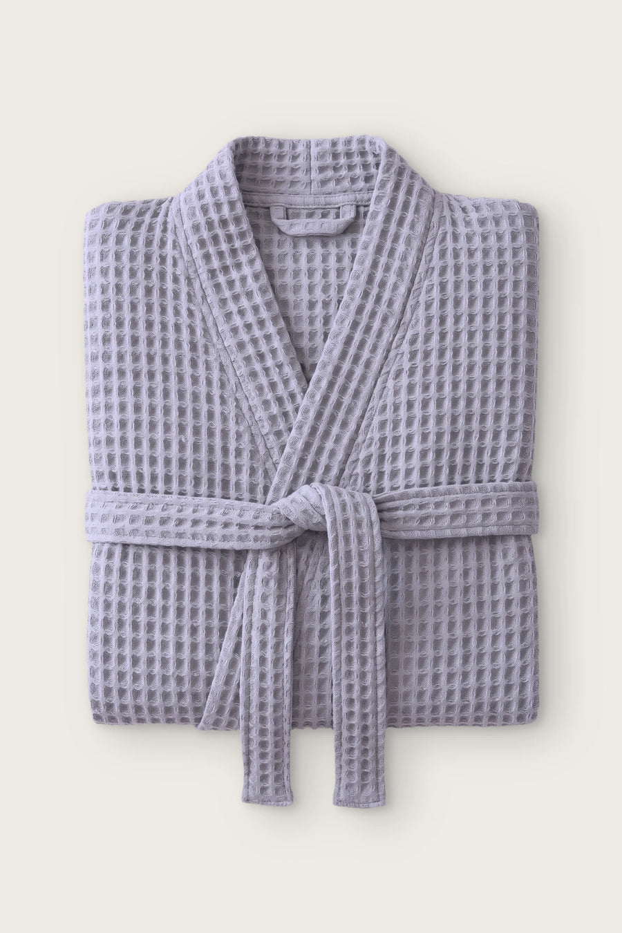 Handwoven Turkish Cotton Waffle Kimono Bathrobe - OEKO-TEX - Grey