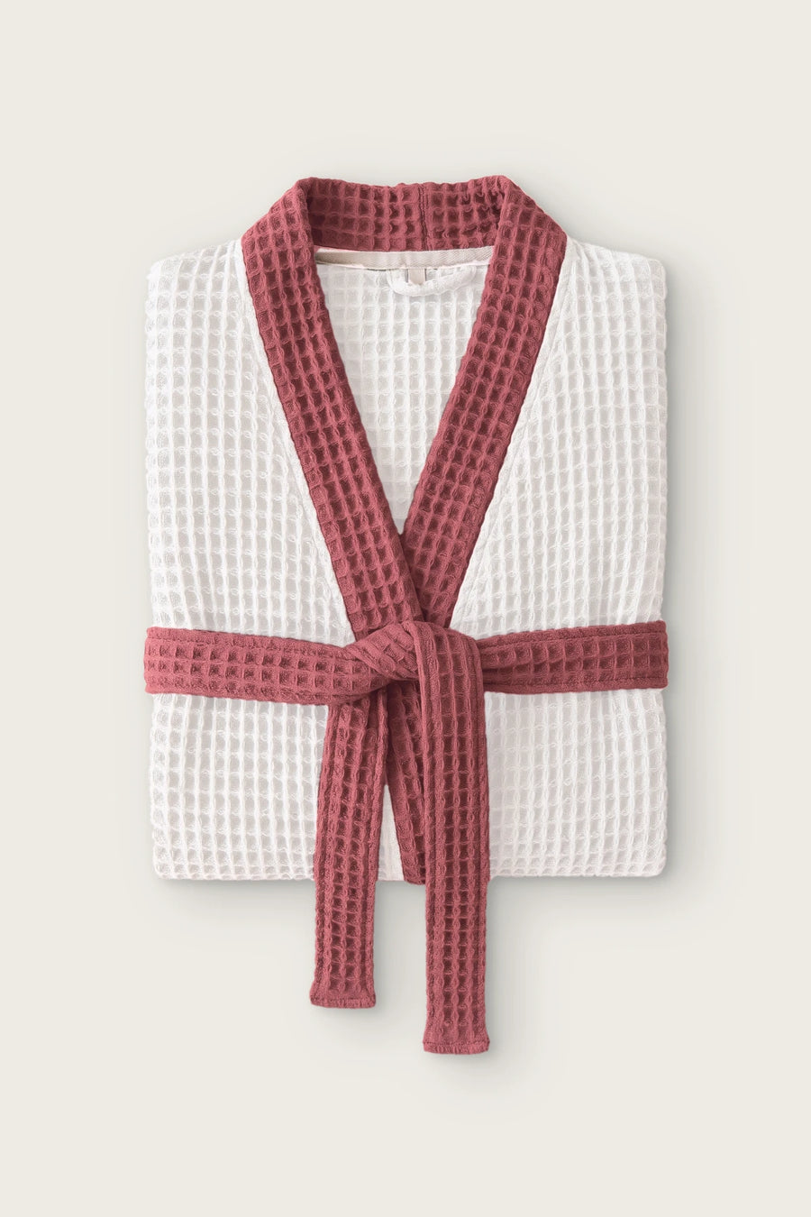 Handwoven Two-Tone Waffle Kimono Robe Turkish - OEKO-TEX