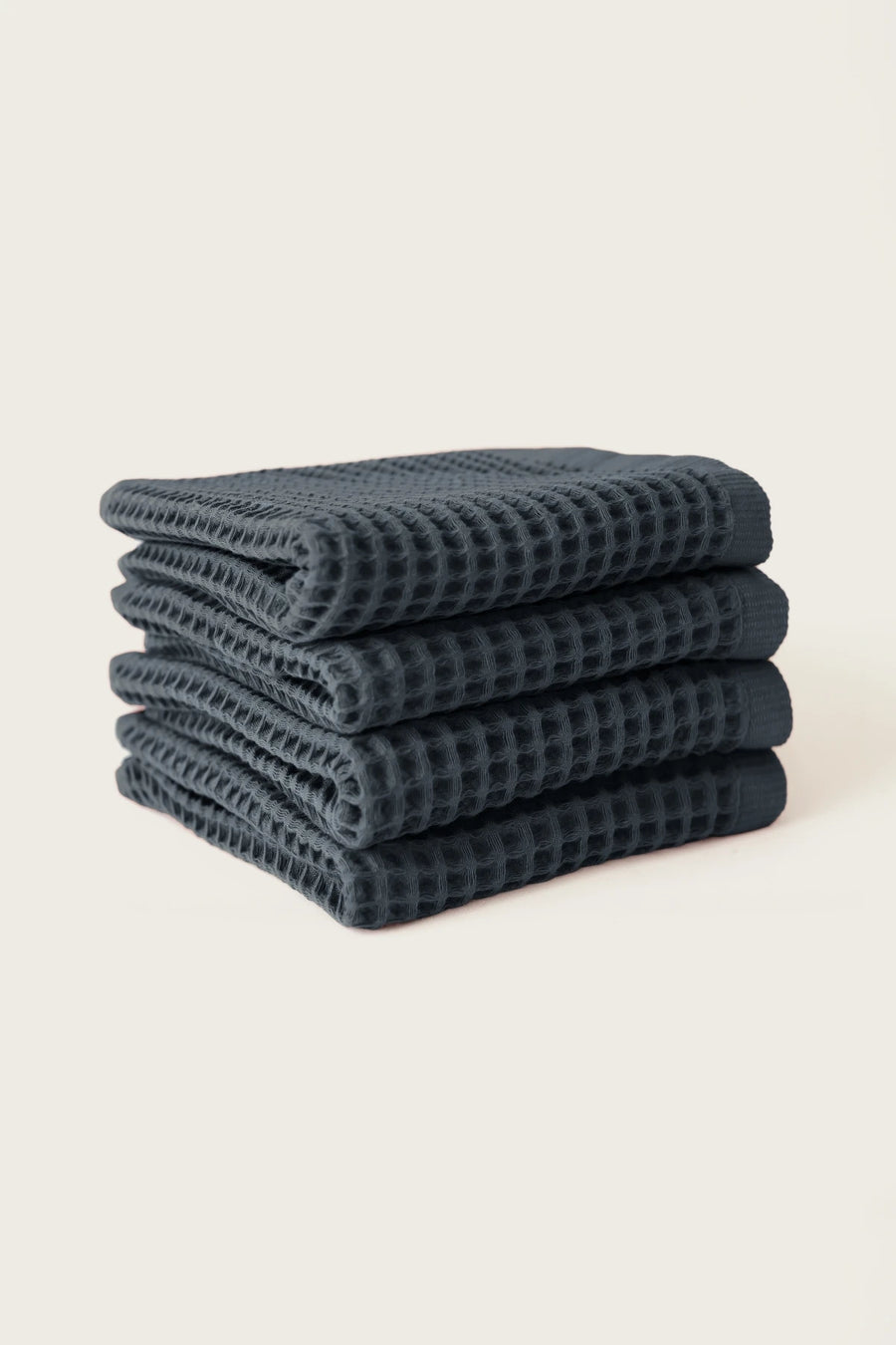 Handwoven Turkish Cotton Waffle Weave Towel Set - OEKO-TEX - Anthracite
