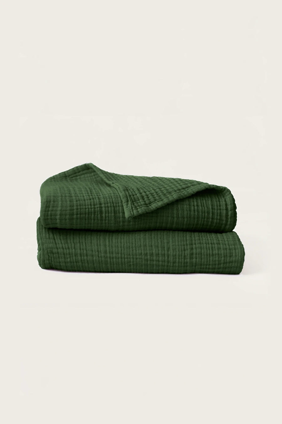 Handwoven 4-Layer Muslin Turkish Cotton Towel - OEKO-TEX - 2 Pcs Bath Towel / Dark Green