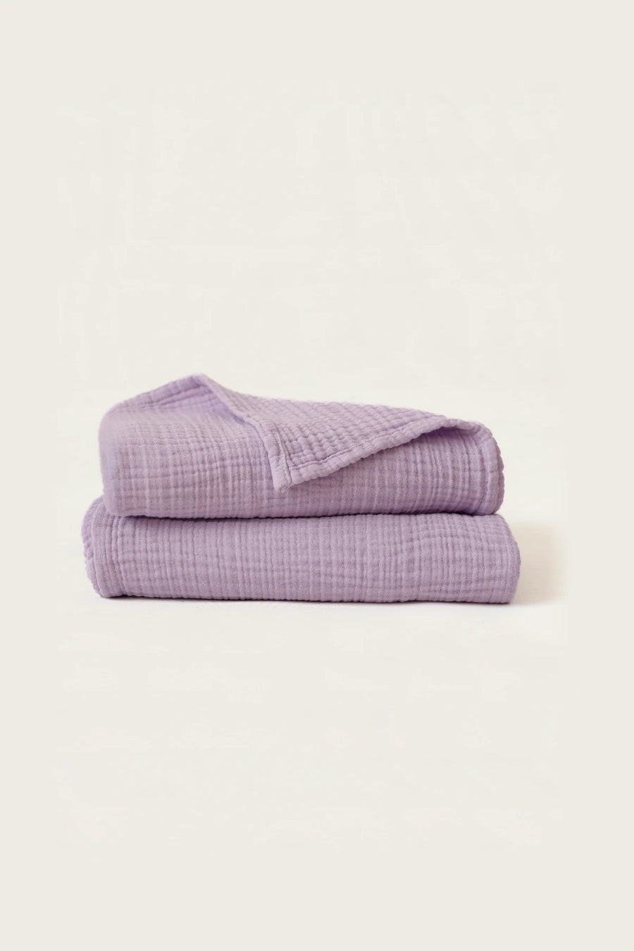 Handwoven 4-Layer Muslin Turkish Cotton Towel - OEKO-TEX - 2 Pcs Bath Towel / Lilac