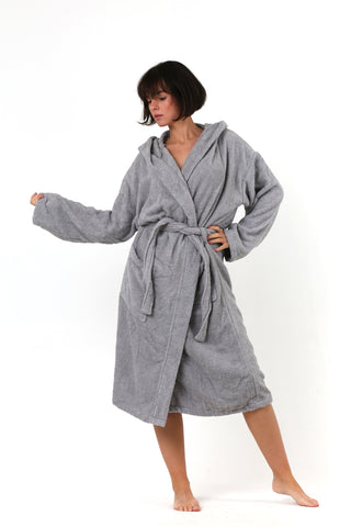 Natural Turkish Cotton Soft Terry Bathrobe