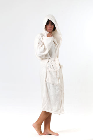 Natural Turkish Cotton Soft Terry Bathrobe