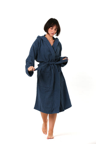 Natural Turkish Cotton Soft Terry Bathrobe