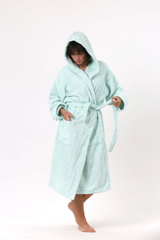 Natural Turkish Cotton Soft Terry Bathrobe