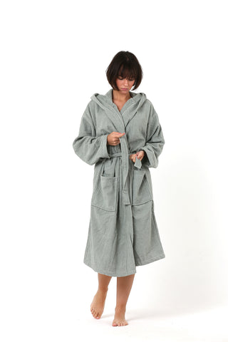 Natural Turkish Cotton Soft Terry Bathrobe