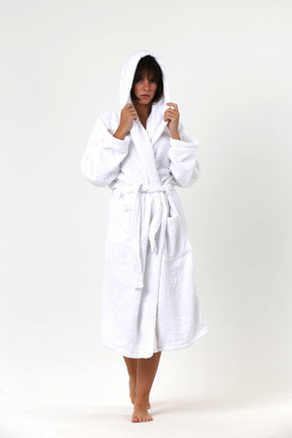 Natural Turkish Cotton Soft Terry Bathrobe