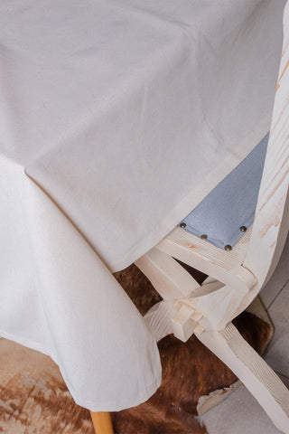 Raw Linen Lace Plain Tablecloth