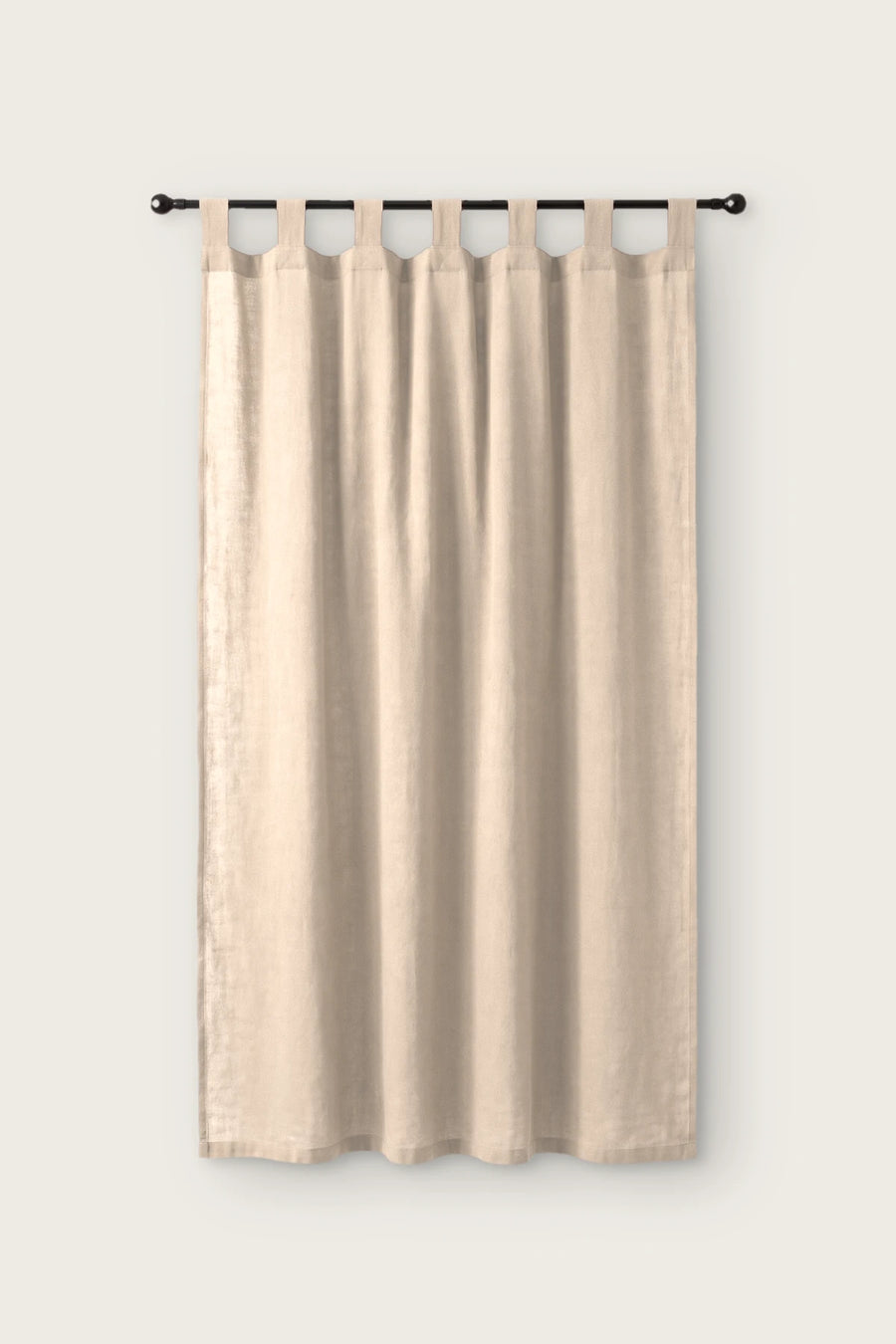 Handwoven Stonewashed Cotton Curtain Panel - OEKO-TEX - Beige