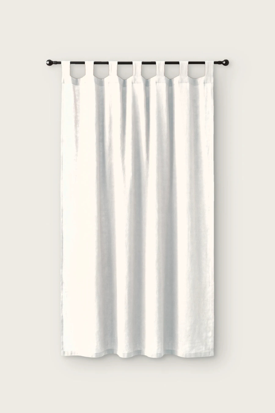 Handwoven Stonewashed Cotton Curtain Panel - OEKO-TEX - White