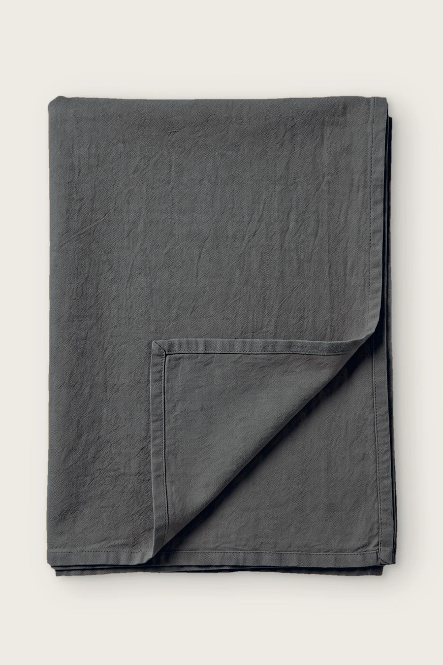 Handwoven Stonewashed Turkish Cotton Tablecloth - OEKO-TEX - Anthracite