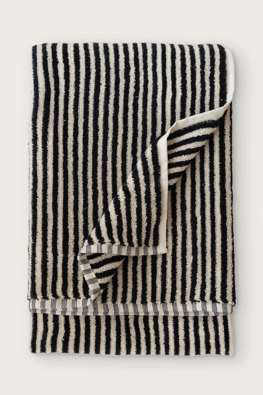 Striped Turkish Cotton Bath Sheet 600 GSM - OEKO-TEX - Black