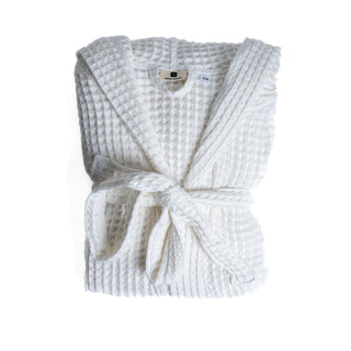 Experience ultimate comfort and luxury with our Waffle Robes. Made from soft and absorbent fabric, these robes are perfect for lounging and after-shower use. Enjoy the breathable and lightweight design, making it perfect for year-round use. Available in a variety of sizes to fit any body type. organic waffle weave robes.