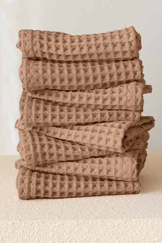 Waffle Weave Colorful Soft Cotton Towel Set