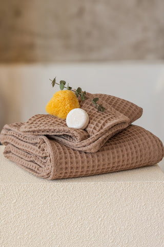 Waffle Weave Colorful Soft Cotton Towel Set