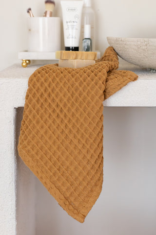 Waffle Weave Colorful Soft Cotton Towel Set