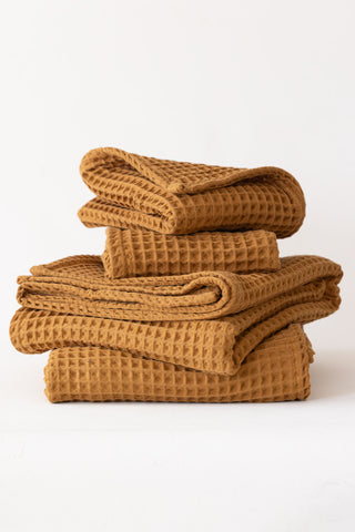 Waffle Weave Colorful Soft Cotton Towel Set