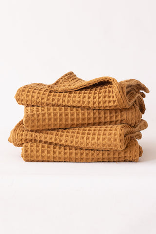 Waffle Weave Colorful Soft Cotton Towel Set