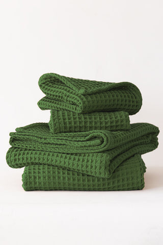 Waffle Weave Colorful Soft Cotton Towel Set