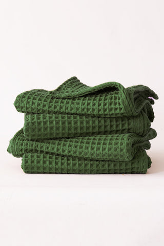 Waffle Weave Colorful Soft Cotton Towel Set